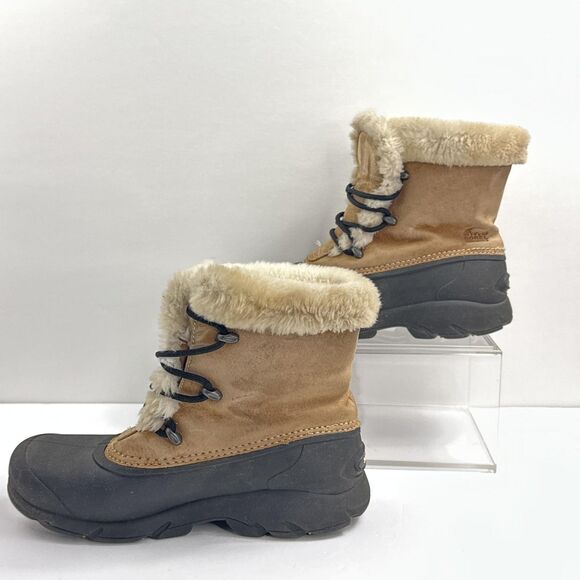 Sorel Boots Womens Size 8 Tan Black Snow Angel Lace Thinsulate Winter NL1810-234 - Picture 3 of 12